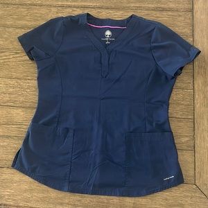Navy blue scrub top size large
